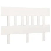Vidaxl Posteljno vzglavje belo 123,5x3x81 cm trdna borovina