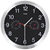 Vidaxl Stenska ura s Quartz gibanjem, higrometrom in termometrom 30 cm