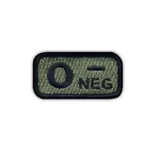 shumee Našitek krvne skupine 0 neg aku-listje - samolepilna podlaga - vezen našitek/značka/emblem
