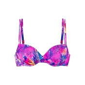 VENICE BEACH Bikini zgornji del modra / pastelno modra / kari / temno roza