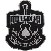 Johnny Cash Guitar Iron-On Patch