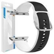 Beline BELINE PAS ZA APPLE WATCH SILICO LEATHER 42/44/45/49MM ČRNO BELO OVOJSTVO, (21969499)