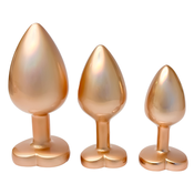 Dream Toys Gleaming Love Plug Set Matte Gold