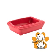 Moderna Arist-O-Tray+Rim Large Spicy Coral, Toalet Za Macke u Crvenoj Boji