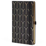 NOTES 13X21CM CRTE 96L S GUMICOM CASTELLI GOLD ARCH ČRNA/ZLATA