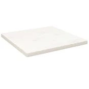 Ploca za stol bijela 60x60x2,5 cm masivna borovina cetvrtasta