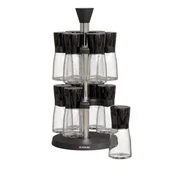 Set of 12 spice containers, glass, with rotating stand, 70ml - Zokura
