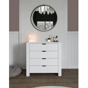 Hanah Home Komoda Duru 1600-31, 90x85x42 cm, Bela