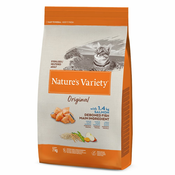 NATURES VARIETY Suva hrana sa ukusom lososa za odrasle sterilisane macke Original 7kg