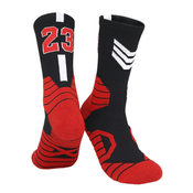 Nine Sport Sportske carape za košarku Michael Jordan 23, Crne