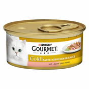 20 + 4 gratis! Gourmet Gold 24x85 g - Piščanec & jetra (Nežni koščki)