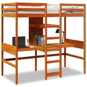 Vidaxl Okvir za pograd brez vzmetnice rjava 90x190 cm trdna borovina