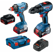 Set aku alata GSR 18V-50 + GDX 180-LI+3x5,0 Ah baterije u L-Boxx koferu (06019G5227)