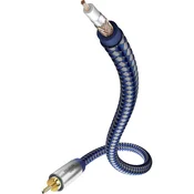 Inakustik Cinch avdio priključni kabel [1x Cinch vtič - 1x Cinch vtič] 3m modro-siv, pozlačeni vtični kontakti Inakustik