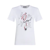 Karl Lagerfeld Majica Karl Series rdeča/črna/bela