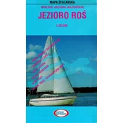 Jezero Roś 1:20.000. Laminirana navtična karta