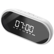 Baseus Encok E09 Wireless Bluetooth Speaker, clock (white) (6953156293755)