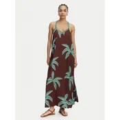 LOLA CASADEMUNT Poletna obleka LS2616022 Rjava Relaxed Fit