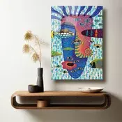 Wallity Dekorativna slika na kaljenom staklu, 50x70cm, Šarena