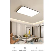 Huipujinggong Plafonska lampa LED, 90×60 cm, 108 W, Crna