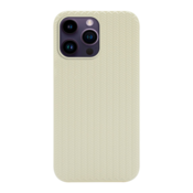 Maska Knit za iPhone 14 Pro Max bela.