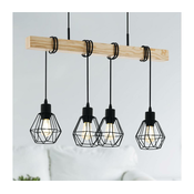 Eglo 44075 - Lestenec na vrvici TOWNSHEND 4xE27/60W/230V - FSC certifikat