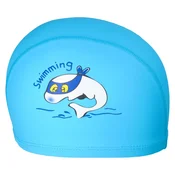 shumee Modra plavalna kapa Aqua-Sport PU za otroke z delfini AS95073