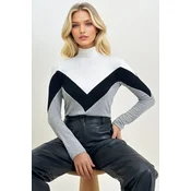 Trend Alacati Stili Ženska bluza dugih rukava ALC-016-173-YN, Rolka, Šarena