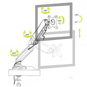 Port nosac za monitor do 32’’, do 8kg, VESA, crni, 901104