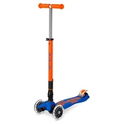 Djecji romobil Micro - Maxi Deluxe sklopivi neonski LED, Blaze narancasta