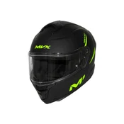MVX 987 Full Face kaciga za motor, crno-zelena, velicina L