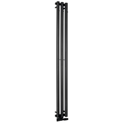 SAPHO PILON Črna Mat Stilsko Otopno Telo z Držalci za Brisače 196x1800mm