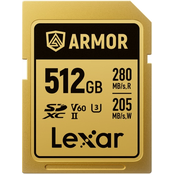Memorijska kartica Lexar - Professional Armor Gold, 512GB, UHS-II, C10 V60 U3
