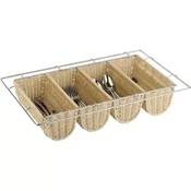 APS košara za jedilni pribor s 4 predelki GN 1/1 53x32,5 cm