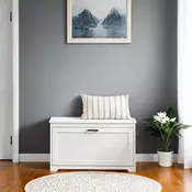Songmics Čevlji klop 80x30x46 cm bela