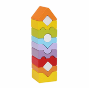 CUBIKA 14996 Stolp XI - lesena sestavljanka 12 delov