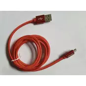 Xwave USB kabl /USB 2.0 (tip A -muški) -Micro USB (tip A -muški)/dužina 2m/2A/Aluminium/crveni upleteni ( USB Micro 2m 2A Al /red mesh )