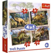 Trefl 34383 4v1 - Zanimivi dinozavri/Trefl