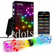 Twinkly TWD060STP-T - LED RGB prigušiva girlanda DOTS 60xLED 7 m USB Wi-Fi