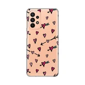 Silikonska maska za Samsung A235F Galaxy A23 4G/5G Hearts Pattern Print Skin providna