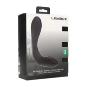 Gardj Europe Vibrirajoči, ogrevalni, upogljiv silikonski stimulator prostate z izvrtino – črn