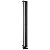 Kopalniški radiator PILON 196x1800mm, s 3 kljukami, črna mat - Črna mat barva - 196x1800 mm - Sapho - PILON - 24 - Jeklo - Oblika I - Oblika I - 196 - 1800 - 7.9 - 14