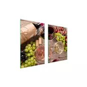 shumee ZAŠČITNI KROŽNIK IZ STEKLENA ZA KUHINJO 65x52 ZA VINO
