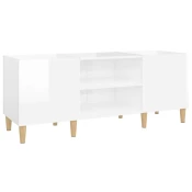 Ormaric za ploce sjajni bijeli 121x38x48 cm konstruirano drvo