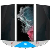 GS Kaljeno steklo proti vohunjenju za Samsung Galaxy S22 Ultra 5G, črno
