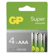 Baterija GP SUPER alkalna LR03 AAA 4 kosi 4/1