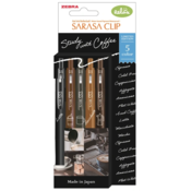 Zebra Sarasa Clip 0.5 Study with Coffee, set od 5 gel olovaka 81456