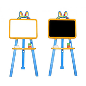 Doloni tabuľa obojstranná ( magnetická/kresliaca) 35cmx48cmx7cm - modro-žltá
