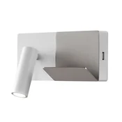 LEDS-C4 E-Lamp Mini LED stenska svetilka bela/siva - spalnica - Sodobni - bela, siva - Kovina