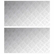 Vidaxl Stopnice Pravokotna 2 szt. srebrna 90 x 50 cm Aluminij